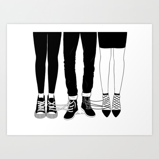 Love Triangle Art Print