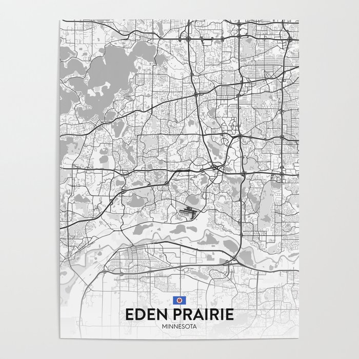 Eden Prairie, Minnesota, United States - Light City Map Poster