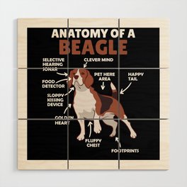 Anatomy Of A Beagle Cute Dogs Funny Dog Beagle Wood Wall Art
