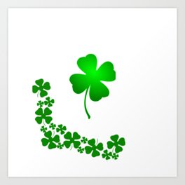 A four-leaf clover that brings good luck. Art Print