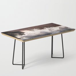 Waves Crashing on the Shore Coffee Table