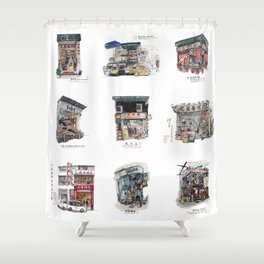 Hong Kong Shop Series Shower Curtain
