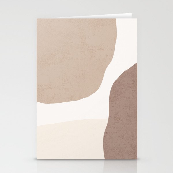 Organic Shapes Neutrals 1 Stationery Cards
