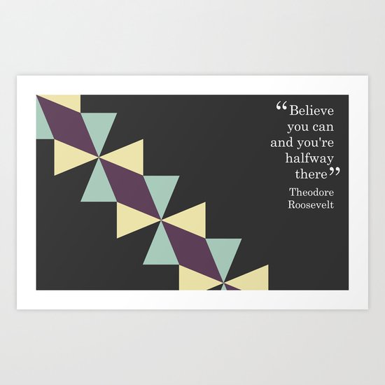 Oragami Traingles Art Print