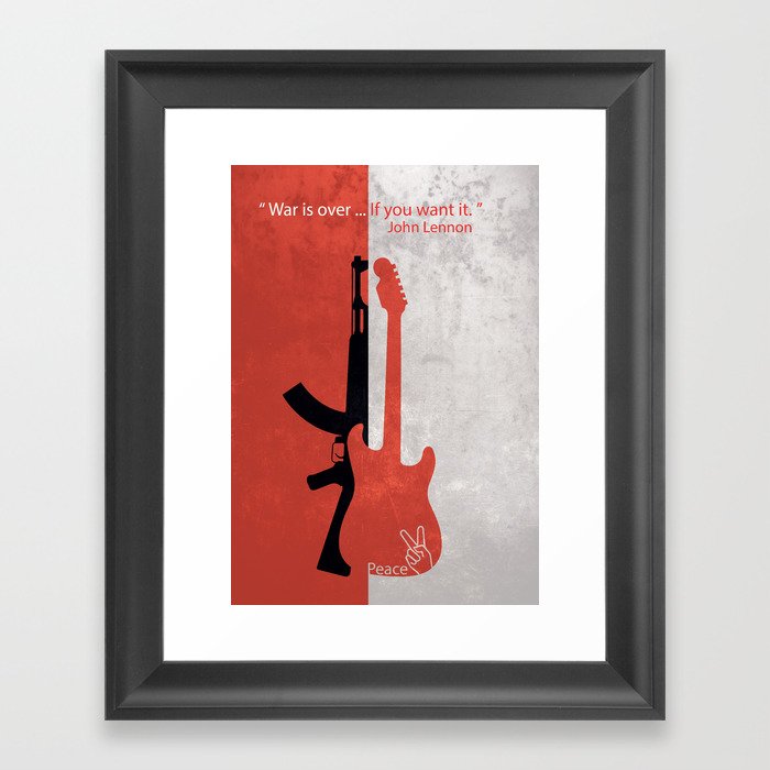 "War is over if you want it" Framed Art Print