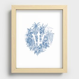 Barbados (Blue) Recessed Framed Print