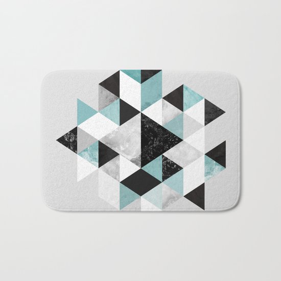 Graphic 202 Turquoise Bath Mat