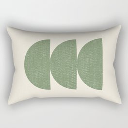 Half Circle 3 - Green Rectangular Pillow
