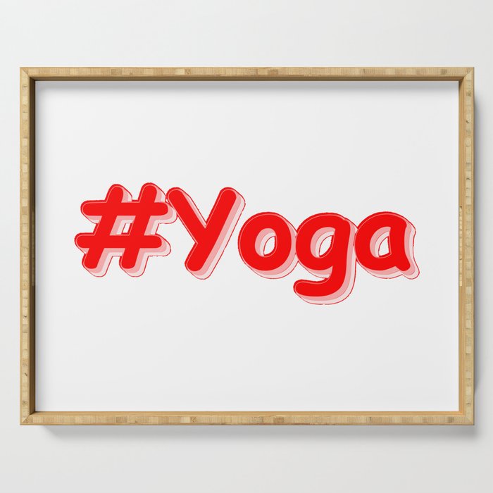 "#Yoga" Cute Design. Buy Now Serving Tray