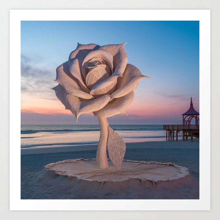 Sweet Dreams- Rose Sculpture Art Print