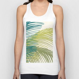 Green Palm Leaf Silhouettes Tank Top