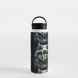 Black Shadow Wolf Fenrir Water Bottle