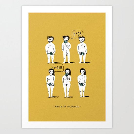 Adam & Eve Uncensored Art Print