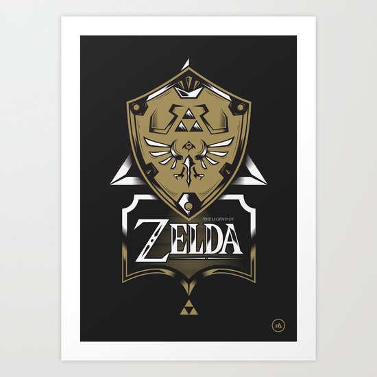 Zelda v89 Art Print
