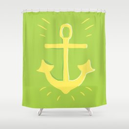 Anchor of the Green Sea Shower Curtain