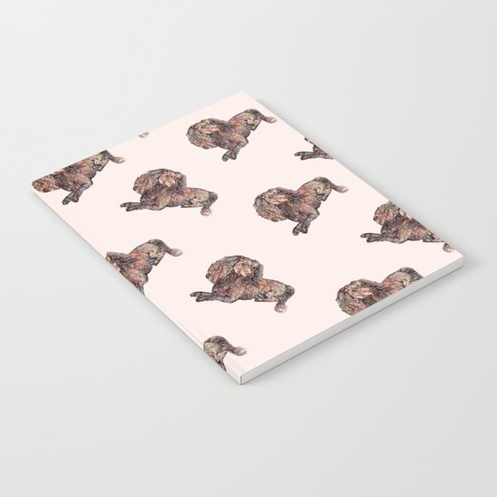 Dog Pattern 2 on Girly Pink Notebook