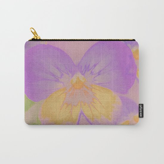Pansies, The Earth Laughs In Flowers Carry-All Pouch