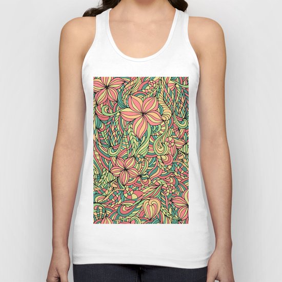 Floral delicate pattern Unisex Tank Top