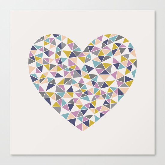 Faceted Heart Canvas Print
