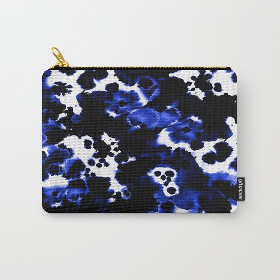 Watercolor indigo india ink boho girly trendy abstract painting brushstrokes dorm college painterly Carry-All Pouch