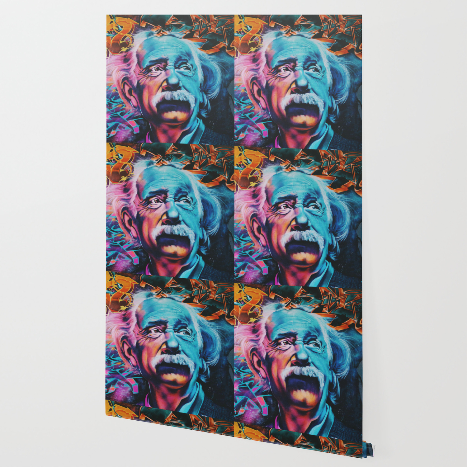 Einstein Graffiti Wallpaper By Jsebouvi Society6