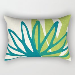 Playful Abstract Plant Shapes Rectangular Pillow