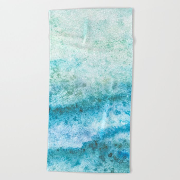 Azure Water Waves Beach Towel