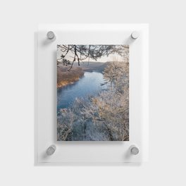 Frosted Morning Over The White River Floating Acrylic Print