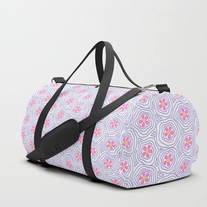 Y2K Flower Power // Groovy Lilac Duffle Bag