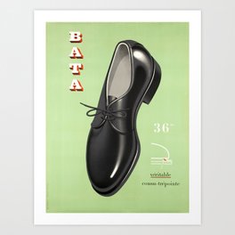 Nostalgic bata veritable cousu trepointe Art Print | Graphicdesign, Digital, 35741, Schweiz, Svizerra, Switzerland, Affiche, Poster, Trepointe, Vintage 