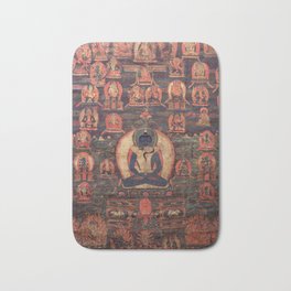Buddhist Thangka Bodhisattva Samantabhadra Buddha Bath Mat | Tibet, Gautamabuddha, Hindu, Mandala, Bodhisattva, Samantabhadra, Goddess, Ganesh, Mahayana, Dharma 