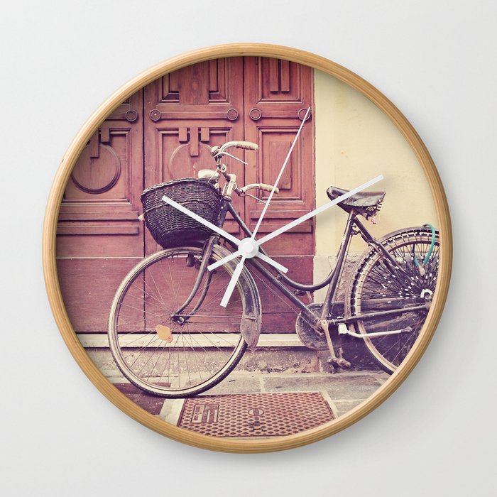 Vintage Bicycle Wall Clock By Hapmonkee Society6