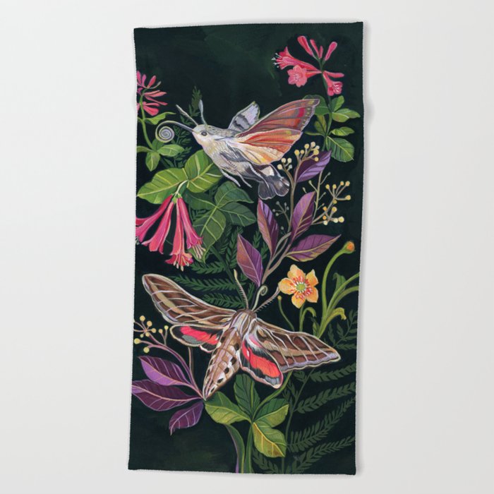 Hummingbird Moth Beach Towel