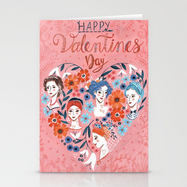 Valentines women heart Stationery Cards
