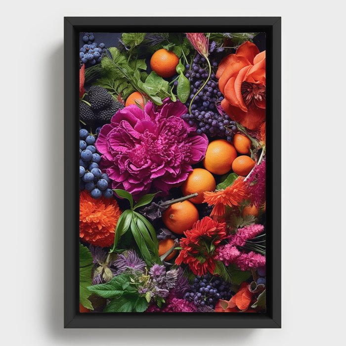 Amaizing Flowers Framed Canvas