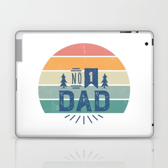 No. 1 Dad Blue Laptop & iPad Skin