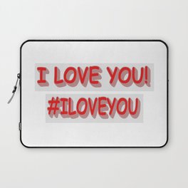 Cute Expression Design "I LOVE YOU!". Buy Now Laptop Sleeve
