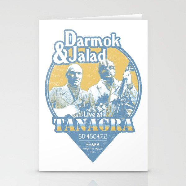 Darmok and Jalad at Tanagra - Blue Stationery Cards