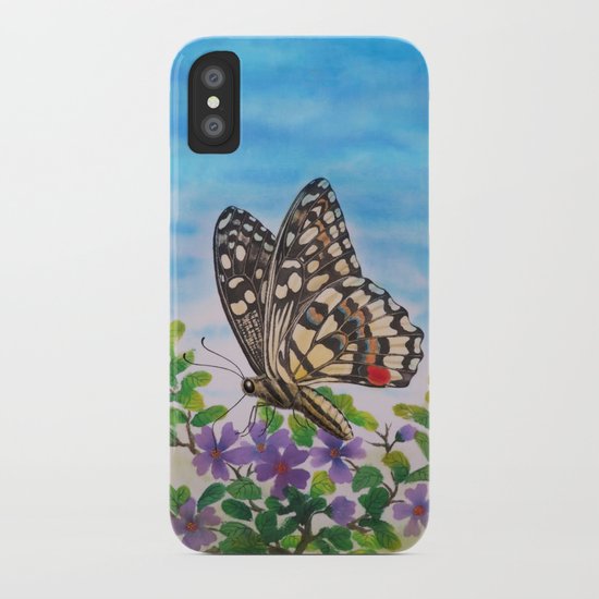 Chequered swallowtail iPhone Case