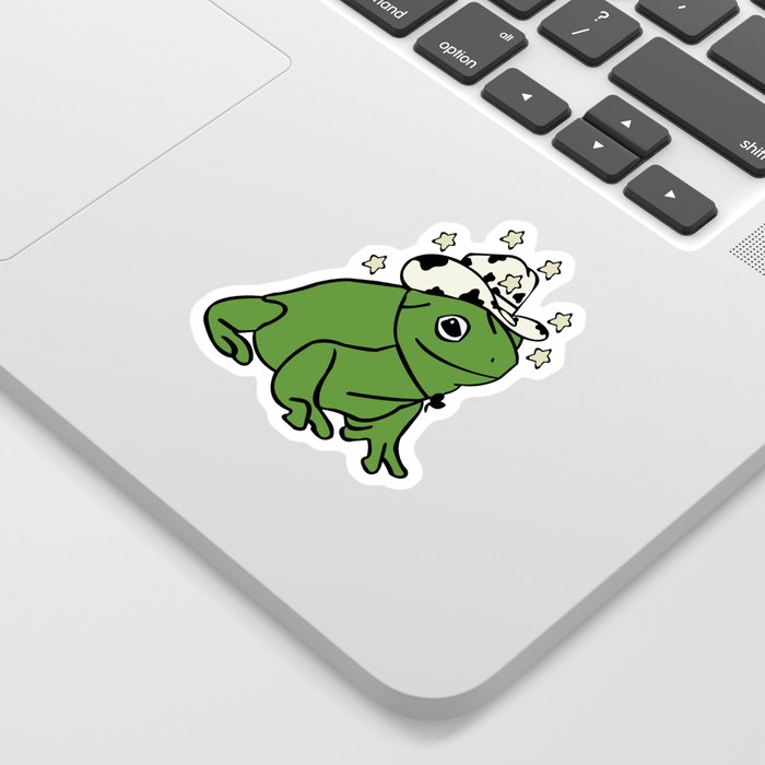 Frog With A Cowboy Hat Sticker