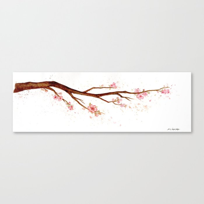 Cherry Tree Branch Canvas Print