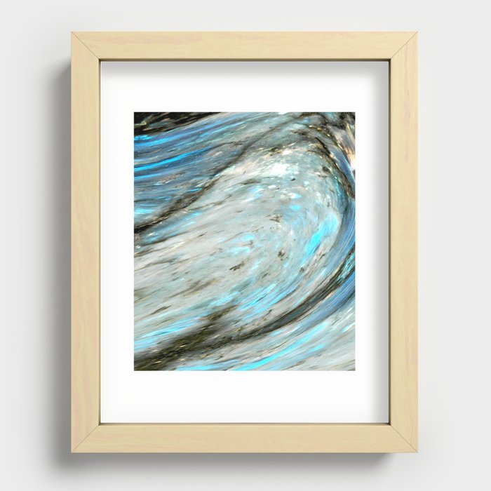 Blue Pearl Ivory Abalone Recessed Framed Print