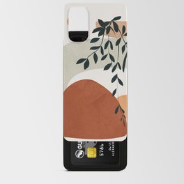 Soft Shapes I Android Card Case | Modern, Line, Artwork, Plant, Abstract, Drawing, Geometry, Curated, Circle, Nature 
