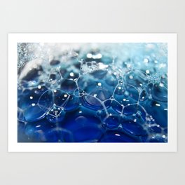 blue bubbles Art Print