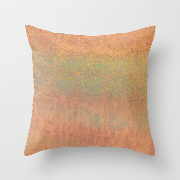 Copper Patina Throw Pillow