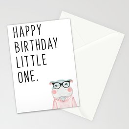 Happy Birthday Little One - Hippo Stationery Card