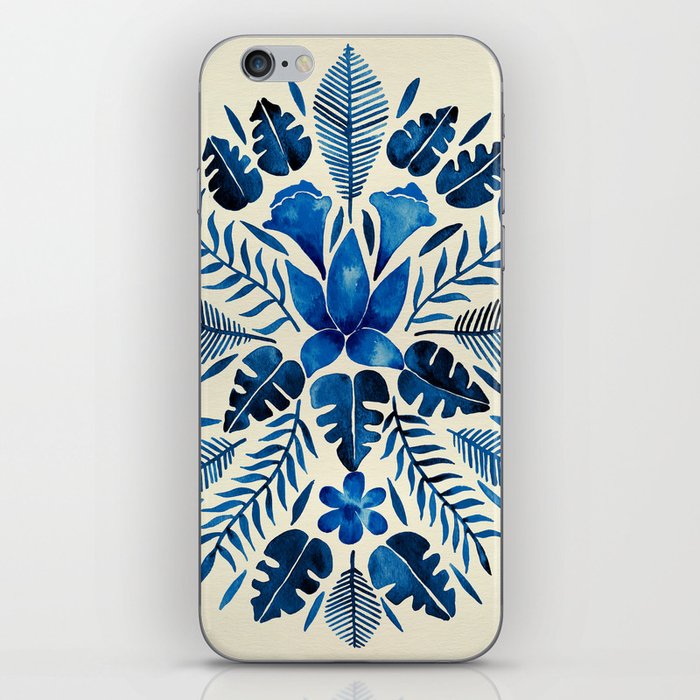 Tropical Symmetry – Navy iPhone Skin