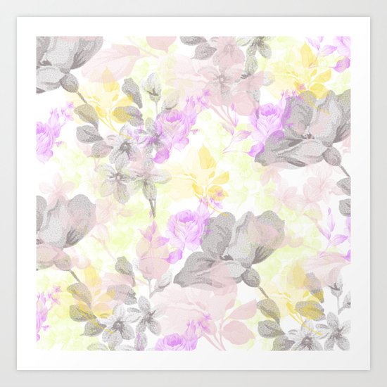 Vintage flora 01 Art Print