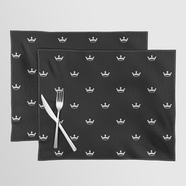 Black and White Crown pattern  Placemat