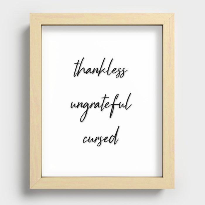 Thanklessgiving Recessed Framed Print
